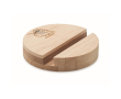 Houten verrijdbare standaard met zaden kleur hout