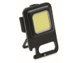 Oplaadbare COB mini-zaklamp met karabijnhaak kleur zwart