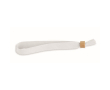 Polyester armband met bamboe sluiting kleur wit