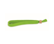 Polyester armband met bamboe sluiting kleur limoen groen