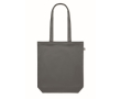 Organische canvas tas in kleur 270 g/m2 kleur donkergrijs