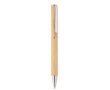 Bamboe balpen met metalen details kleur hout