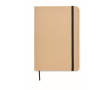 Promotioneel notitieboek van gerecycled karton kleur zwart