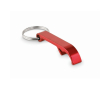 Flesopener met sleutelhanger kleur rood