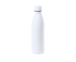 Grote stalen fles met rubberen afwerking kleur wit
