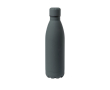 Grote stalen fles met rubberen afwerking kleur grijs