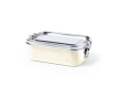 Luchtdichte gerecyclede stalen lunchbox kleur beige