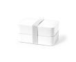 Grote lunchbox met twee compartimenten kleur wit