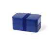 Grote lunchbox met twee compartimenten kleur marineblauw