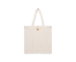 Katoenen tas met knoopsluiting 310 g/m2 kleur naturel