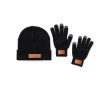 Set Vingermuts en handschoenenset kleur zwart