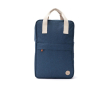 Bedrukte koeltas met vakken van gerecycled materiaal kleur blauw