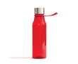 Tritan waterfles met logo en dop met draaglus kleur rood