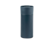 Kleine thermische rvs to go koffiebekers met logo kleur marineblauw