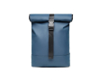 Veelzijdige rugzak met logo van veganistisch PU-leer kleur blauw