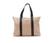 Lichtgewicht PU tas met opdruk en ritssluiting kleur beige