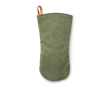 Canvas katoenen ovenwanten met logo en ophanglus kleur groen