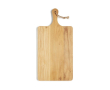 Ruime teakhouten snijplank gepersonaliseerd met logo kleur hout