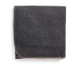 Gedeeltelijk gerecyclede Schotse fleece deken met logo kleur donkergrijs