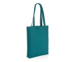Tassen met logo van gerecycled canvas, 285 g/m2 kleur smaragdgroen