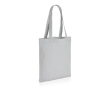 Gerecycled canvas tasjes met logo, 285 g/m2 ongeverfd kleur grijs