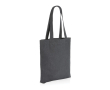 Gerecycled canvas tasjes met logo, 285 g/m2 ongeverfd kleur donkergrijs