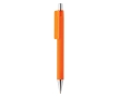 Promotie pennen met zachte grip en chromen punt kleur oranje