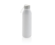 BPA-vrije thermische drinkfles met logo en draaglus kleur wit