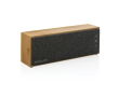 Rechthoekige bluetooth bamboe speaker met logo kleur hout
