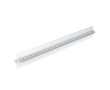 Driehoekige aluminium liniaal van 30 cm kleur zilver