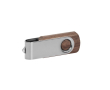 USB van hout met witte clip kleur donker hout