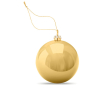 Glanzende kerstbal met plaatje voor full colour bedrukking Ø6cm kleur goud