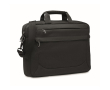RPET laptoptas met logo met afneembare en verstelbare riem 15'' kleur zwart
