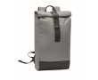 Reflecterende polyester rolltop-rugzak voor 15'' Laptop kleur matzilver