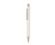 Balpen van gerecycled papier en metalen clip, Blauwe Inkt kleur wit