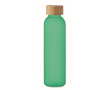 Gekleurde glazen drinkfles met logo 500 ml kristalbestendig kleur groen