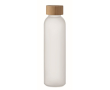 Gekleurde glazen drinkfles met logo 500 ml kristalbestendig kleur wit