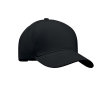 Baseballpet met logo van dikke katoenen twill, maat 7 1/4, 260 g/m2 kleur zwart
