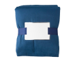 Shearling touch deken kleur blauw