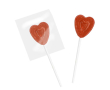 Kleine hartvormige lolly met fruitige smaken kleur cola