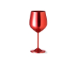 Aluminium beker in metallic kleuren met inhoud van 540 ml kleur rood