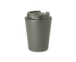 Dubbelwandige, gerecyclede plastic afhaalbeker van 300 ml kleur grijs