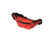 Polyester heuptas met 4 zakken en verstelbare riem kleur rood