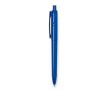 Balpen van gerecycled plastic met blauwe inkt kleur blauw