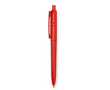 Balpen van gerecycled plastic met blauwe inkt kleur rood