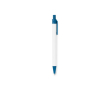 Gerecyclede kartonnen pen met kleurdetails en blauwe inkt kleur blauw