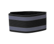 Armband van polyester en elastaan ​​met twee reflectie banden kleur zwart