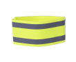 Armband van polyester en elastaan ​​met twee reflectie banden kleur neon geel