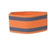 Armband van polyester en elastaan ​​met twee reflectie banden kleur neon oranje