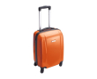 Trolley met rollende wielen, cijferslot en metalen plaat kleur oranje